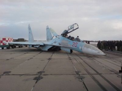 Аварийная посадка Су-27. Фото: Информагентство Vladnews.